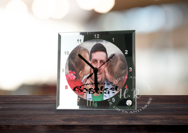 World's Greatest Dad Photo Desktop Clock