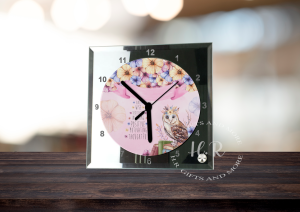 Positive Owl Desktop Clock