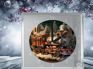 Clocks Christmas Train Desktop Clock