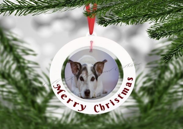 Personalised Merry Christmas Pet Photo Bauble