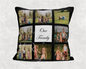 Personalised Our Family Photo Square Cushion