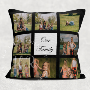 Personalised Our Family Photo Square Cushion