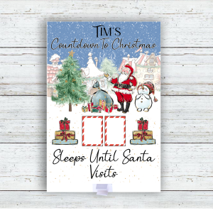 Personalised Christmas Countdown Till Santa Visits