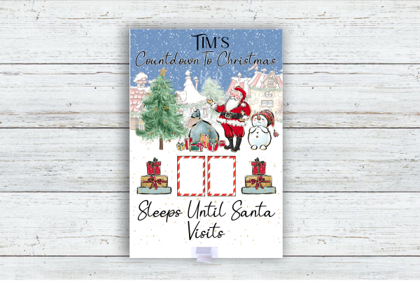 Personalised Christmas Countdown Till Santa Visits