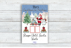 Personalised Christmas Countdown Till Santa Visits