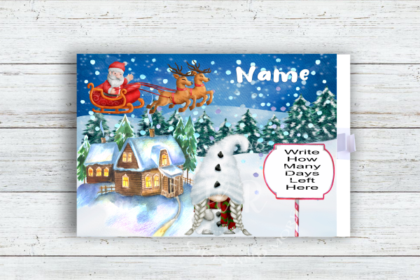 Personalised Christmas Countdown Gnome Girl or Boy Version - Image 2
