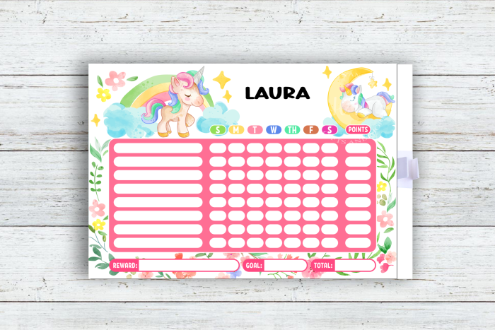 Personalised Chore Charts Boys and Girls