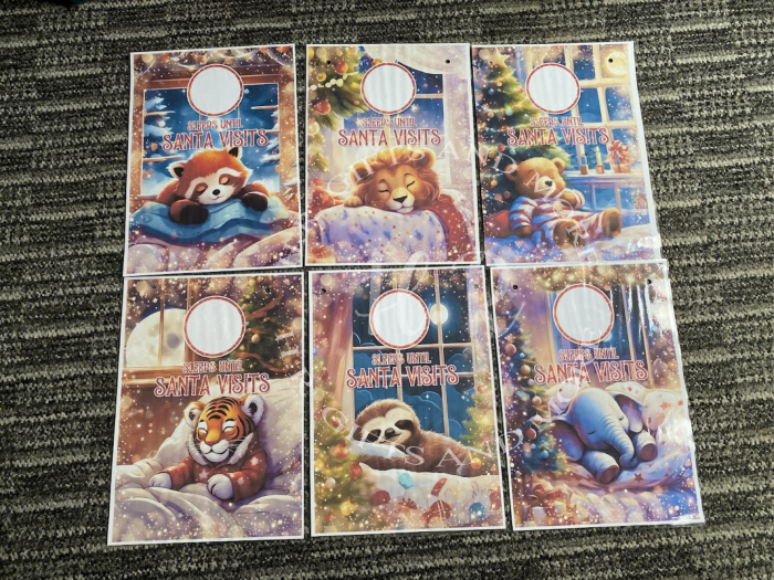 Personalised Animal Christmas Countdown Till Santa Visits