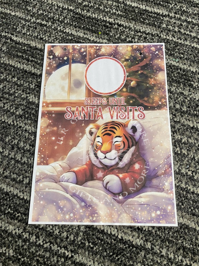 Personalised Animal Christmas Countdown Till Santa Visits - Image 2