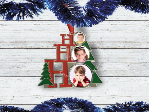 Personalised Ho Ho Ho Photo Christmas Bauble