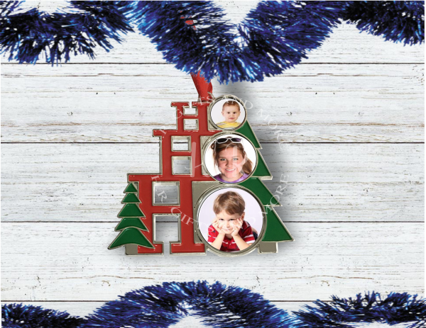 Personalised Ho Ho Ho Photo Christmas Bauble