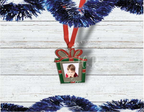 Personalised Parcel Photo Christmas Bauble