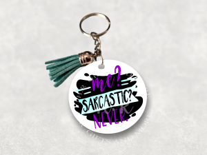 Quote MDF Keyrings with Tassel