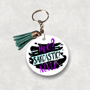 Quote MDF Keyrings with Tassel