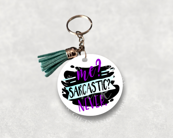 Quote MDF Keyrings with Tassel