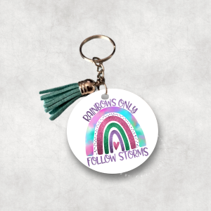 Quote MDF Keyrings with Tassel