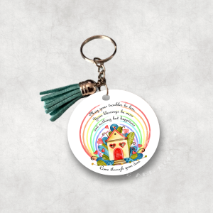 Quote MDF Keyrings with Tassel