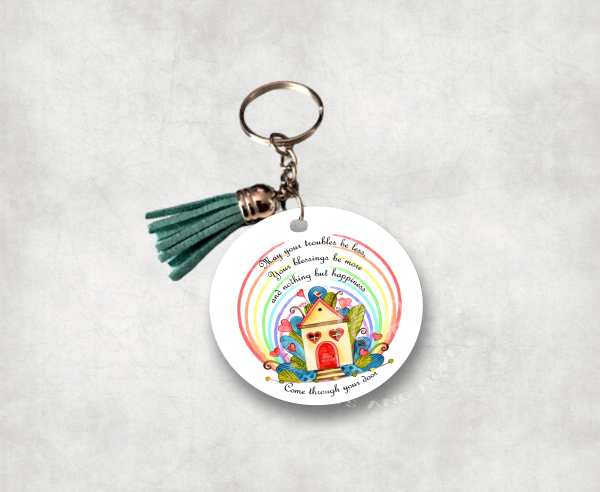 Quote MDF Keyrings with Tassel