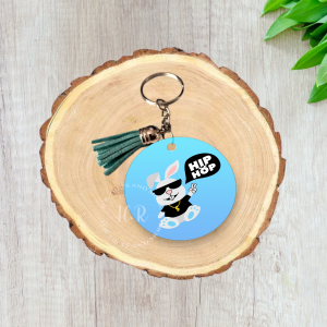 Hip Hop Bunny MDF Keyring