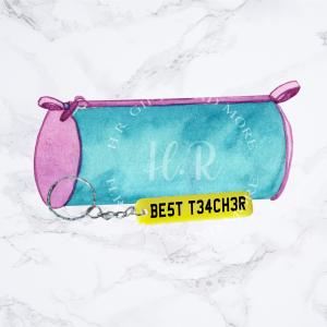 Personalised Teacher Number Plate Keyring