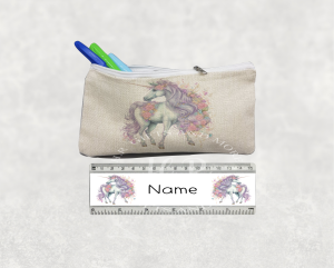 Personalised Unicorn Pencil Case and Ruler Set