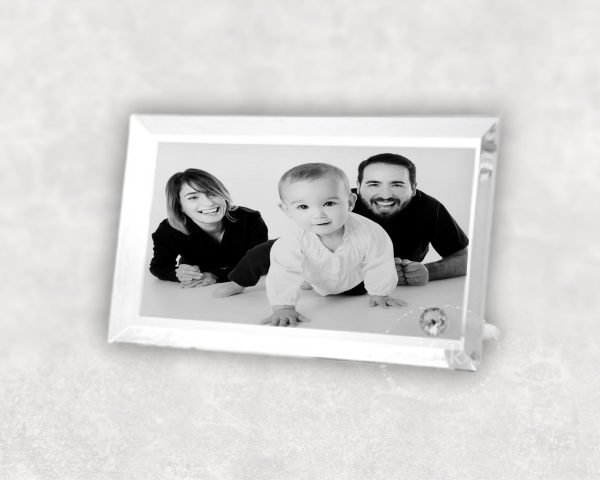 Personalised Crystal Glass Photo Rectangle Frame