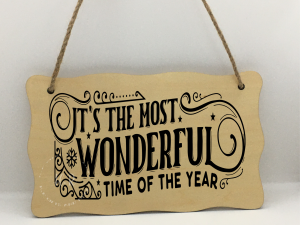 It's The Most Wonderful Time of The Year Wooden Hanger