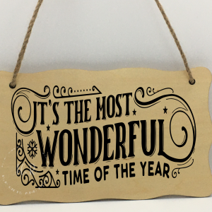 It's The Most Wonderful Time of The Year Wooden Hanger