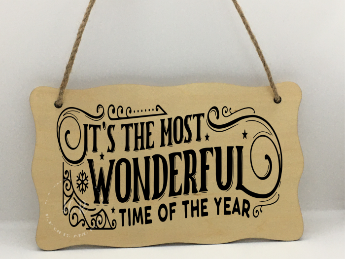 It's The Most Wonderful Time of The Year Wooden Hanger