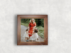 Home Accessories Personalised Photo Ceramic Tile and Pinewood Frame