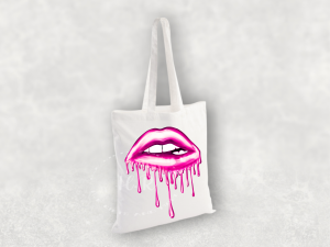 Gifts for Daughter Pink Dripping Lips Bag