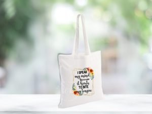 Gifts for Daughter I speak my mind, because it hurts to bite my tongue bag