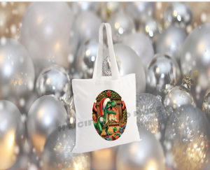 Personalised Christmas Dinosaur Tote Bag