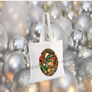 Personalised Christmas Dinosaur Tote Bag