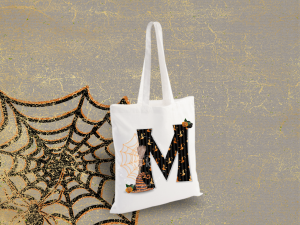 Halloween Initial Witches Treat Bag