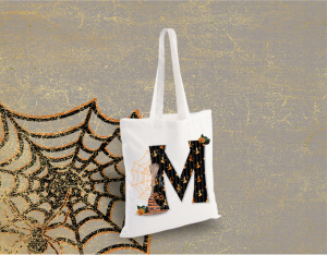 Halloween Initial Witches Treat Bag