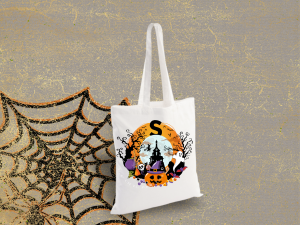 Halloween Pumpkin Initial Treat Bag
