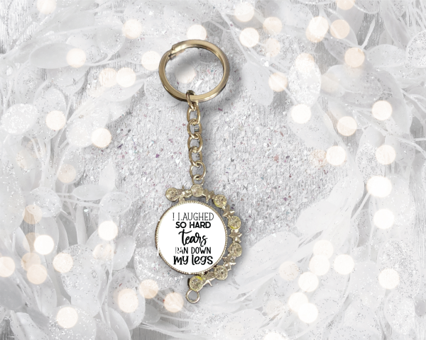 I Laughed So Hard Tears Ran Down My Legs Star Moon Keyring