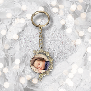 Personalised Photo Star Moon Keyring
