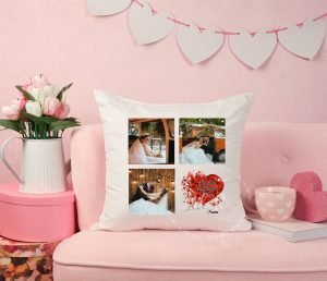 Happy Valentine's Day Personalised Photo Cushion