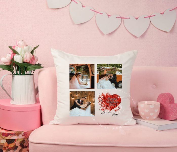 Happy Valentine's Day Personalised Photo Cushion