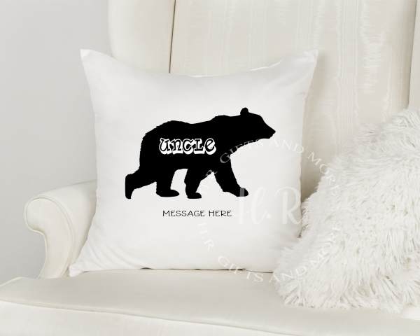 Personalised Uncle Bear Cushion