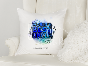 Personalised World's Best Uncle Cushion