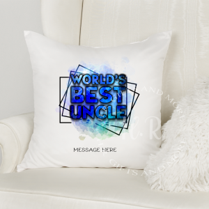 Personalised World's Best Uncle Cushion