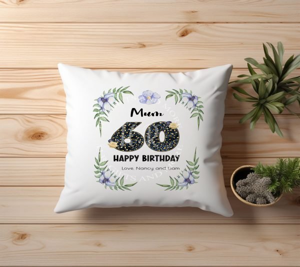 Personalised Birthday Flower Cushion