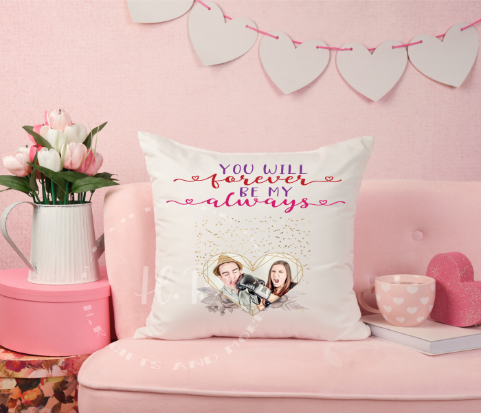 Personalised Photo You Will Forever Be My Always Cushion