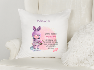 Personalised Worry Cushion Pink