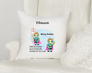 Personalised Worry Cushion Blue