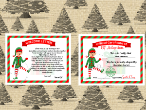 Elf Welcome letter and Elf Certificate Bundle