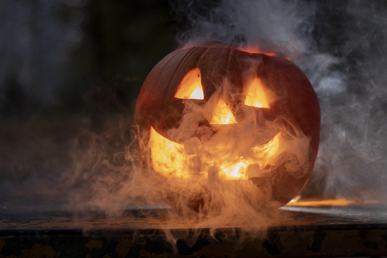 halloween, jack-o-lantern, pumpkin, halloween lantern, carved pumpkin, smoke, spooky, creepy, evil, mystical, dark, halloween, halloween, halloween, halloween, halloween, pumpkin